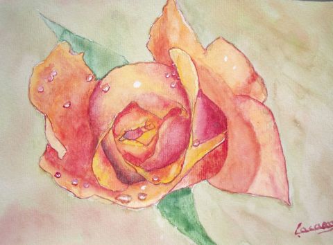 La rose - Peinture - philippe lacam