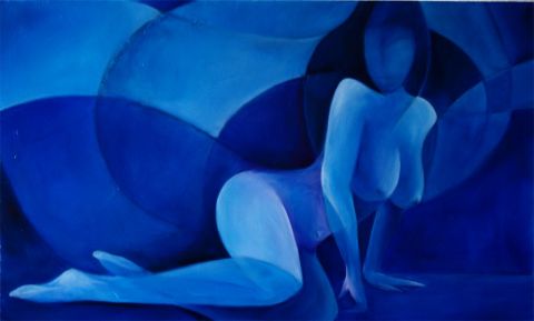 L'artiste Bruno FEITUSSI - Atmosphere bleue