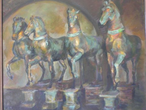 chevaux de venise - Peinture - Mario BAROCAS