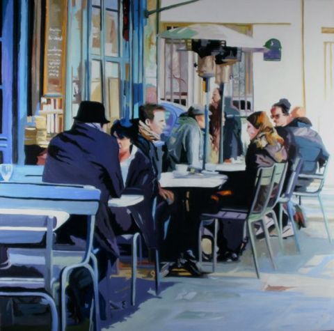 la terrasse de chez Julien - Peinture - CLOTILDE NADEL
