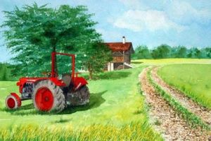 Voir cette oeuvre de silano: le tracteur rouge