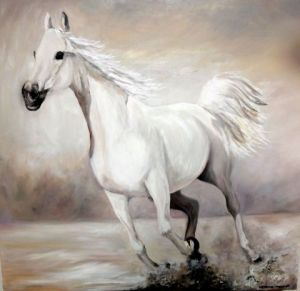 Voir cette oeuvre de helene molina: cheval blanc