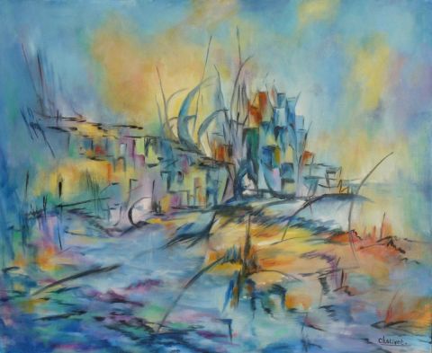 Les voiles - Peinture - janine chetivet