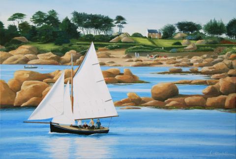 VOILES BLANCHES - Peinture - Catherine MADELINE