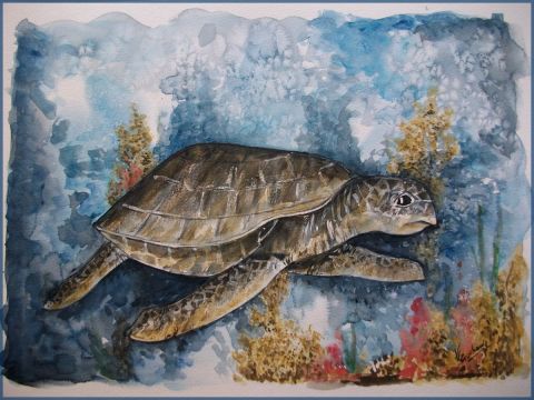 L'artiste valerie CROCHARD - tortue de mer
