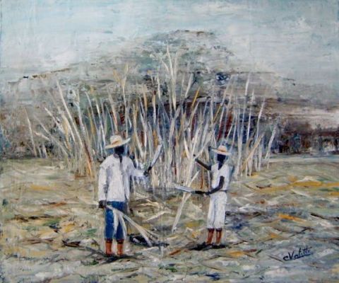 La r�colte 2011 - Peinture - Catherine Valette
