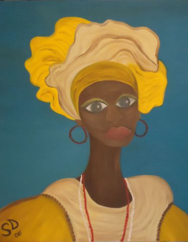 Le femme de Bahia - Peinture - SONYA DZIABAS