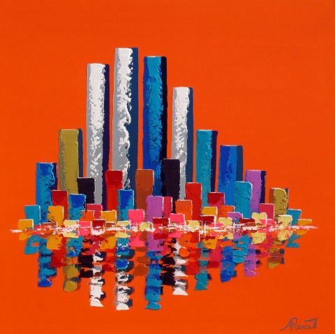 Towers Orange Zone - Peinture - Antoine Renault