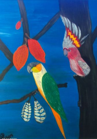L'artiste SONYA DZIABAS - Les perroquets