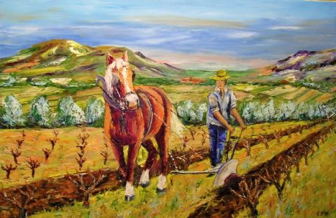 Le laboureur - Peinture - litalien