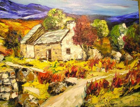 Maison en c�vennes  - Peinture - litalien