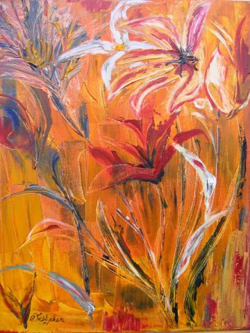 Farandole de Fleurs - Peinture - Nicole VERSLYCKEN