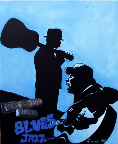 blues jazz - Peinture - francoise ader