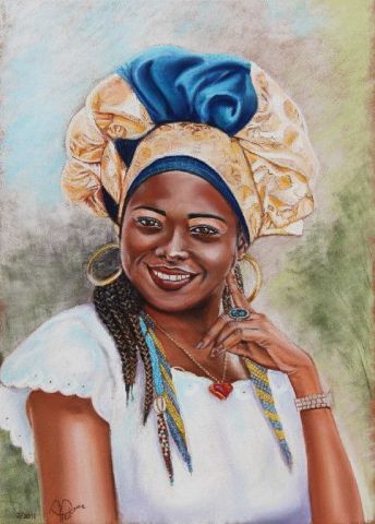 Jessica , Br�silienne - Peinture - ALAIN PESTOURIE