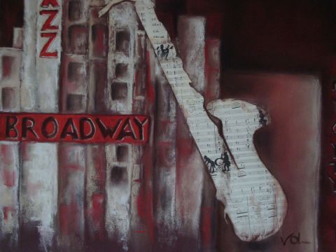 jazz in new york - Peinture - VERONIKA L