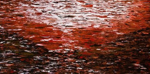 Reflets de Rouge Mer - Peinture - Oria
