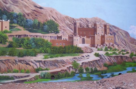 paysage amazigh - Peinture - fribird
