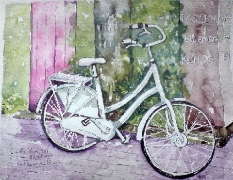 v�lo � Ermelo - Peinture - atelier mauve