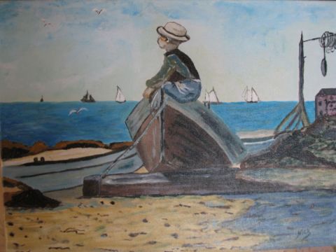 L'artiste nick lhoste - regard sur la mer
