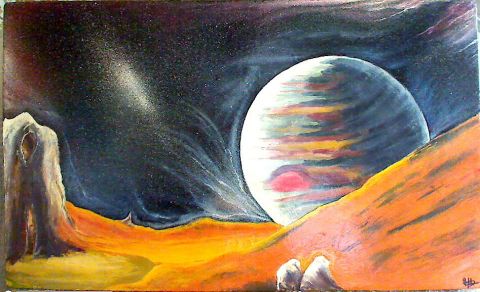 L'artiste georgeshrg - Planète   Jupiter  (1)et Galaxies , Spatiale