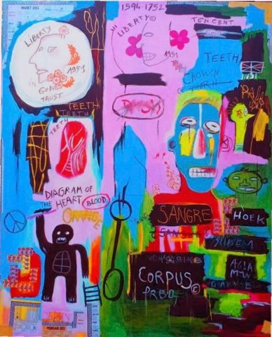 Basquiat revisité - Peinture - CAPDEVILLE sophie-ibusofi