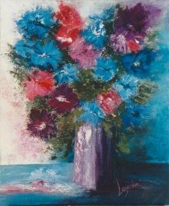 Voir cette oeuvre de genevieve lagarde: 8  Bouquet bleu