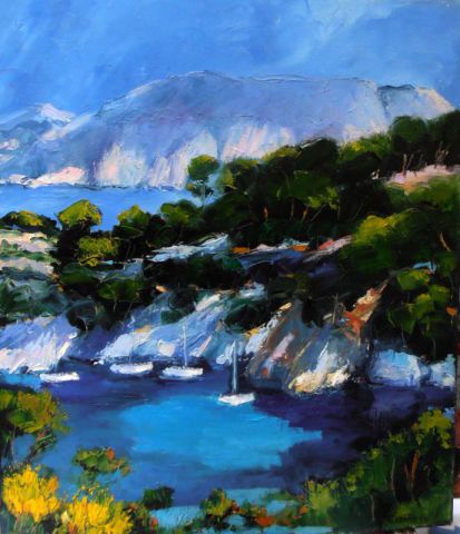 CALANQUE DE CASSIS - Peinture - Veronique LANCIEN