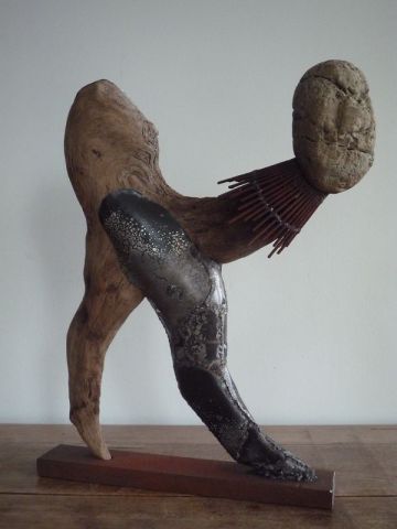 Pierre tomb�e du ciel - Sculpture - Joel Gorlier