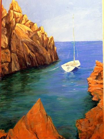 ROCHE ROUGE - Peinture - Maurice Grinda