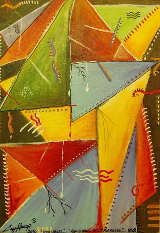 L'artiste courbin roscop - invisible équilibres des triangls n°8