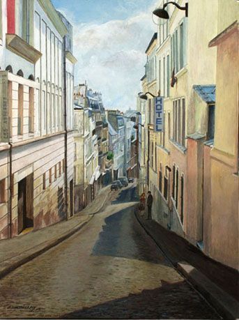 L'artiste Jean-Louis BARTHELEMY - Montmartre, rue Germain Pilon