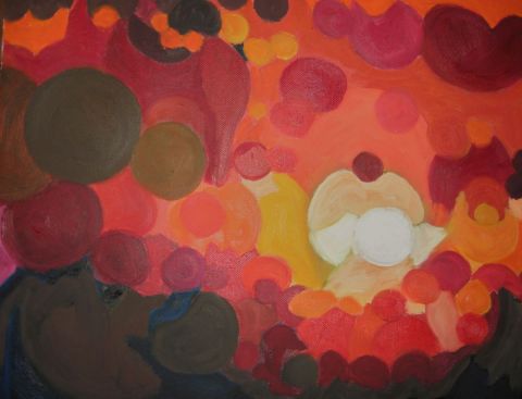 Delire soleil couchant - Peinture - Maryaude