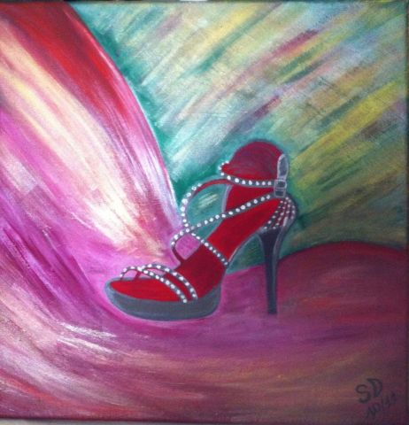 Night Shoes - Peinture - SONYA DZIABAS
