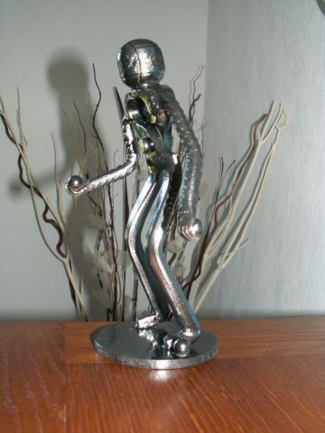 joueur de pétanque - Sculpture - toni