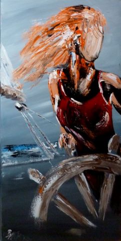 Femme � la barre - Peinture - BAPTYSTE