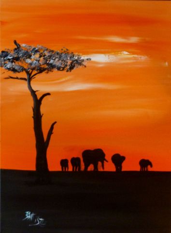 Savane - Peinture - BAPTYSTE