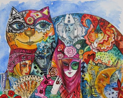 VENISE*** - Peinture - OXANA ZAIKA