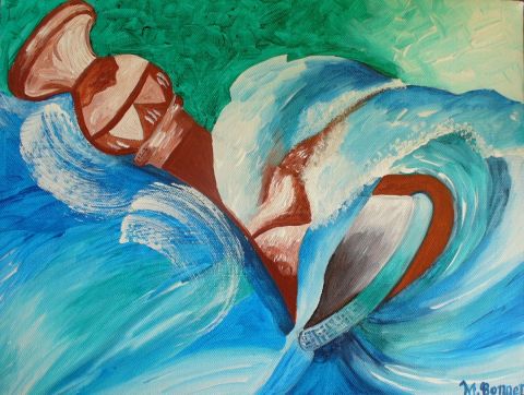 l'eau vive - Peinture - Myriam Bonnet