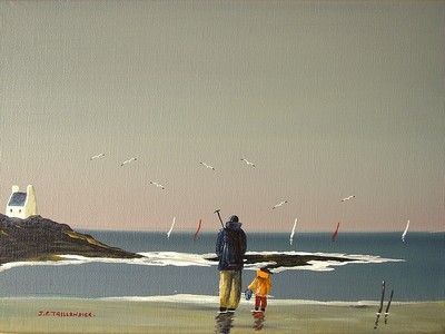 OCTOBRE SUR LA PLAGE - Peinture - J-PAUL TAILLANDIER