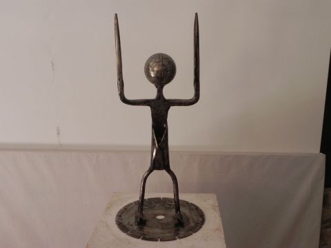 l'Orant (l'homme en pri�re) - Sculpture - Roland GOURDON
