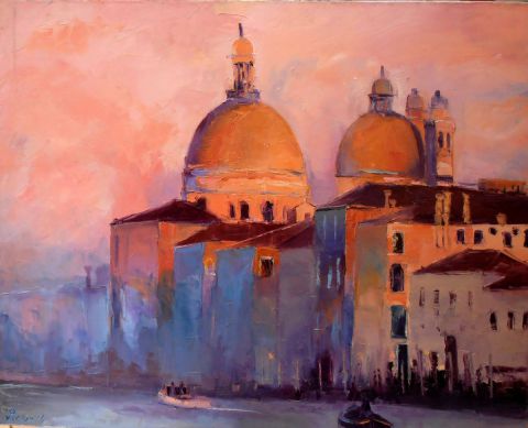 BRUME SUR VENISE - Peinture - Veronique LANCIEN