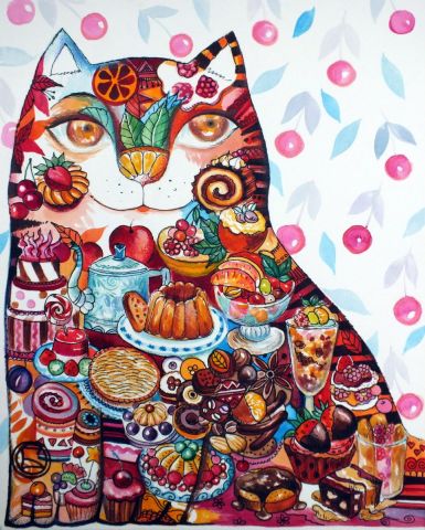Gourmandise - Peinture - OXANA ZAIKA