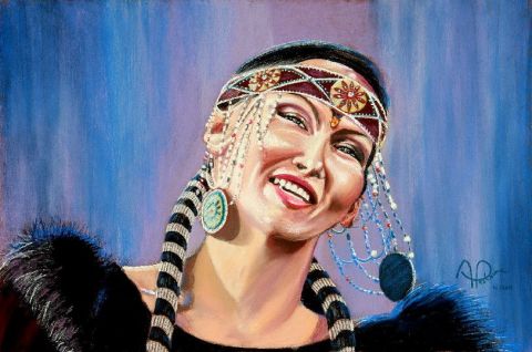 Yepa, princesse des glaces. - Peinture - ALAIN PESTOURIE