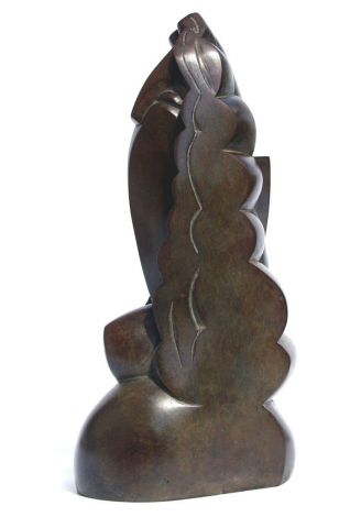 femme à l'éventail (2) - Sculpture - olivier MARTIN