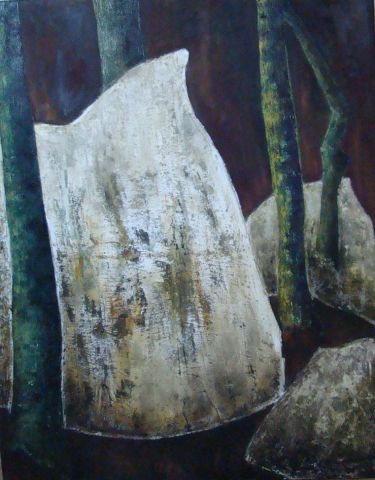 L'artiste jeanne SIBLER - troncs en rochers