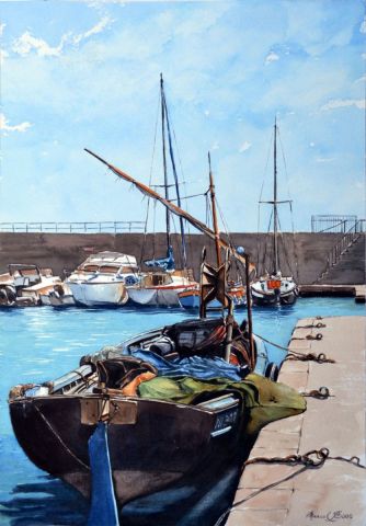 L'artiste Marcel BOOS - Port du Cros de Cagnes sur Mer 2