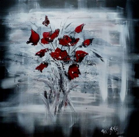 Coquelicots Moderne - Peinture - BAPTYSTE