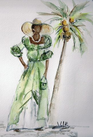 El�gance & tradition antillaise - Peinture - Catherine Valette