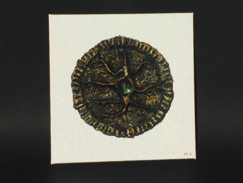 bijou mural et bille - Sculpture - MURIEL AUSTRUY