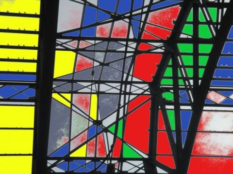 photo de la verri�re de la gare - Art numerique - Christiane Jousset